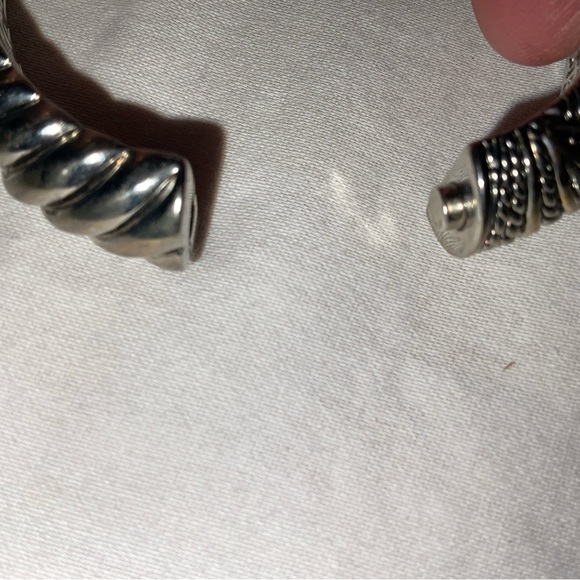 Bracelet, Emma Skye Stainless Steel and Crystal Hinge Bracelet - Picture 5 of 9